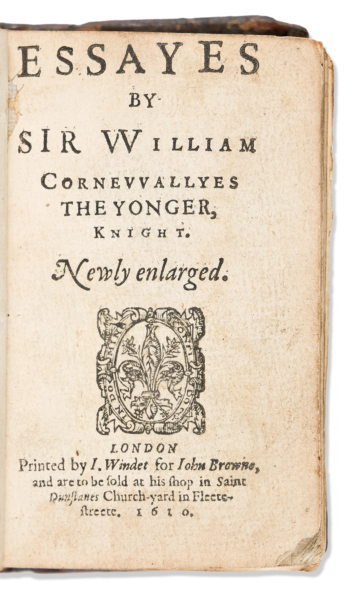 Cornwallis, Sir William (1579-1614) Essayes. Newly Enlarged.